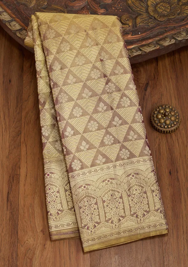Mauve_Dharmavaram_Pure_Silk_Saree
