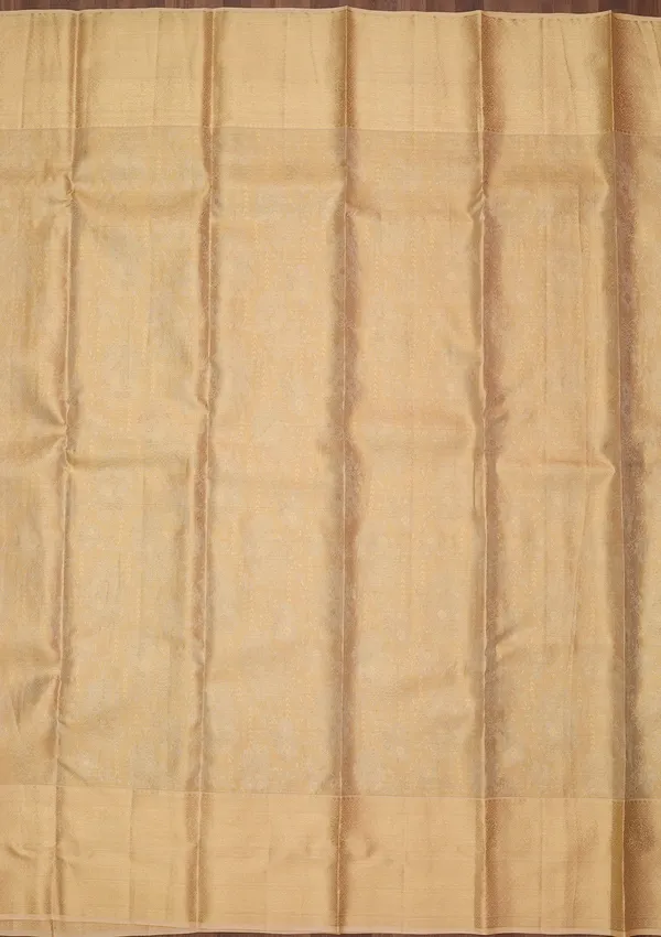 Beige_Dharmavaram_Pure_Silk_Saree