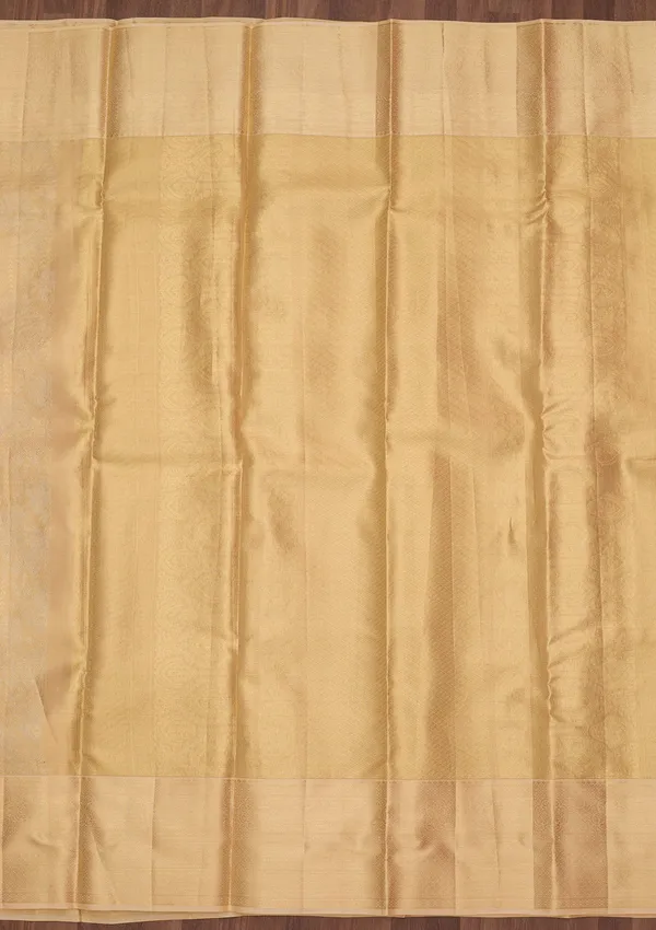 Beige_Dharmavaram_Pure_Silk_Saree