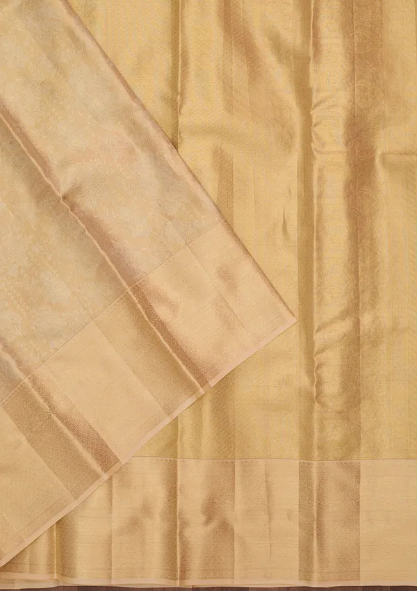 Beige_Dharmavaram_Pure_Silk_Saree