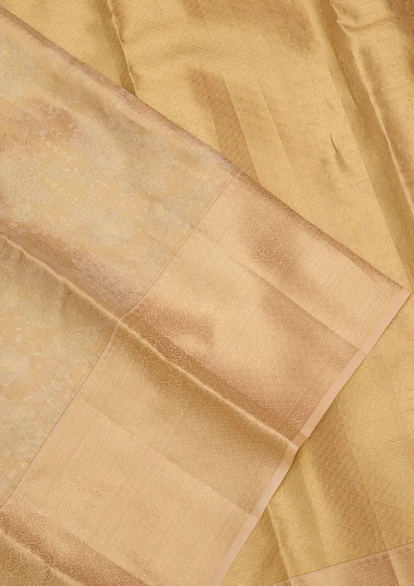 Beige_Dharmavaram_Pure_Silk_Saree