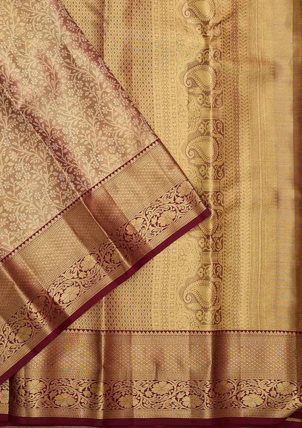 Maroon_Dharmavaram_Pure_Silk_Saree