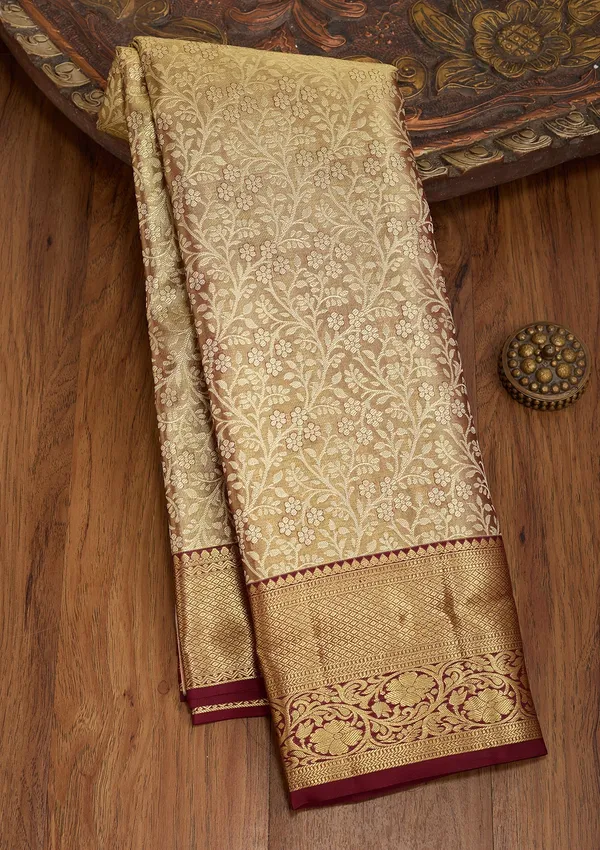 Maroon_Dharmavaram_Pure_Silk_Saree