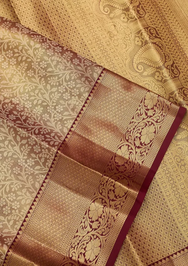 Maroon_Dharmavaram_Pure_Silk_Saree