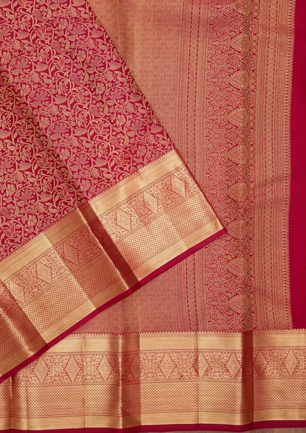Rani_Pink_Dharmavaram_Pure_Silk_Saree