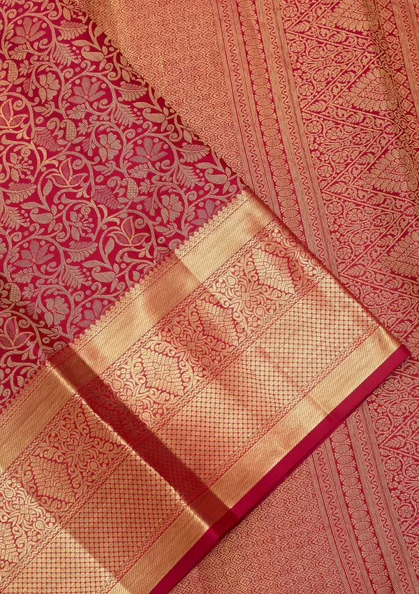 Rani_Pink_Dharmavaram_Pure_Silk_Saree
