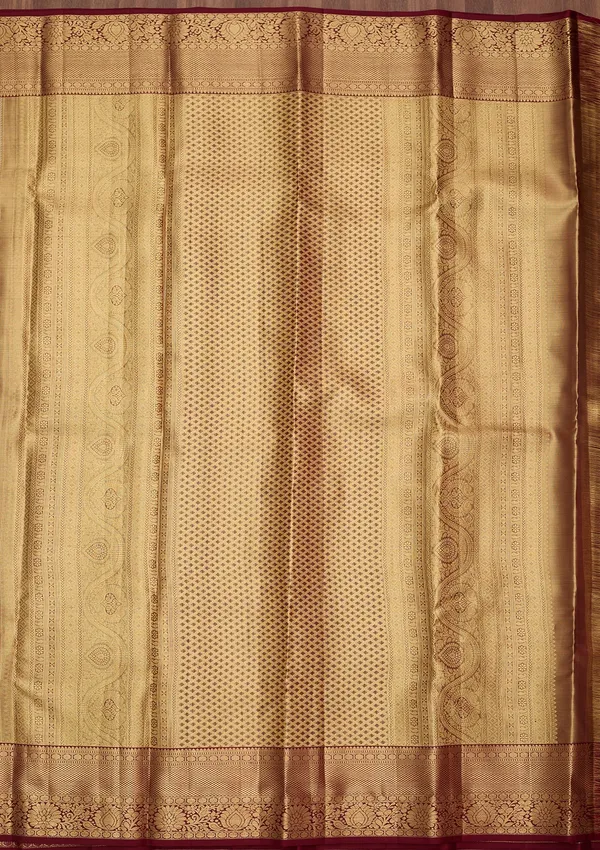 Maroon_Dharmavaram_Pure_Silk_Saree