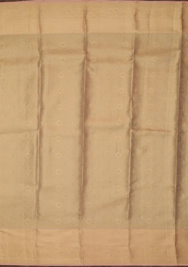 Beige_Silk_Jaal_Saree_With_Matching_Blouse_Piece