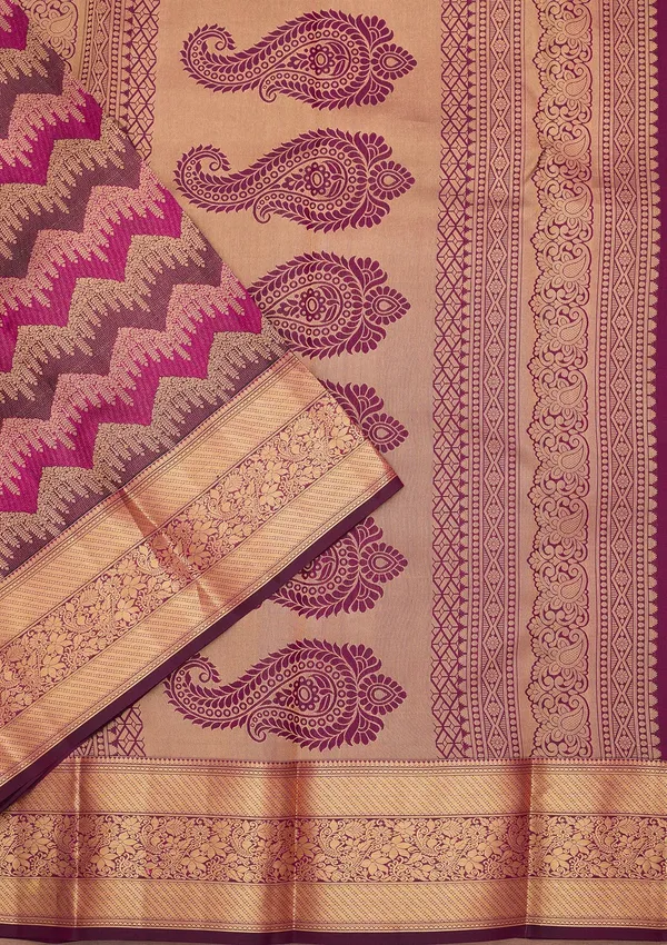 Wine_Kanjivaram_Pure_Silk_Saree