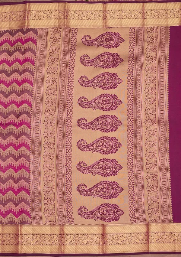 Wine_Kanjivaram_Pure_Silk_Saree