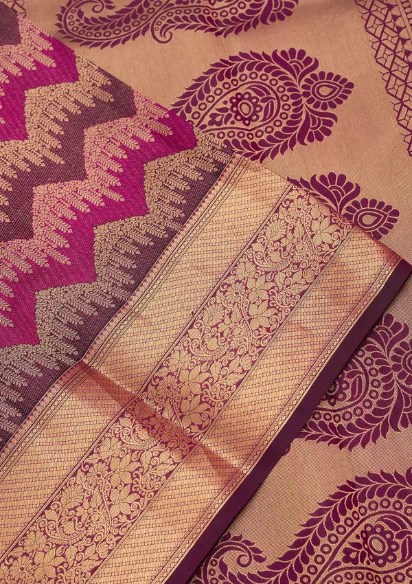 Wine_Kanjivaram_Pure_Silk_Saree
