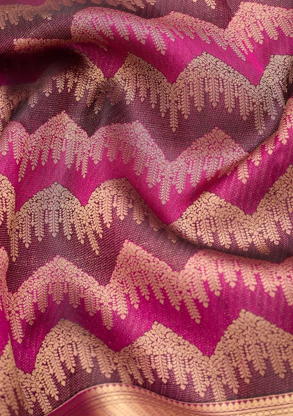 Wine_Kanjivaram_Pure_Silk_Saree