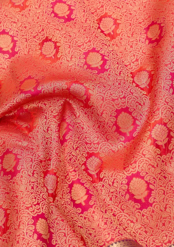 Orange_Kanjivaram_Pure_Silk_Saree