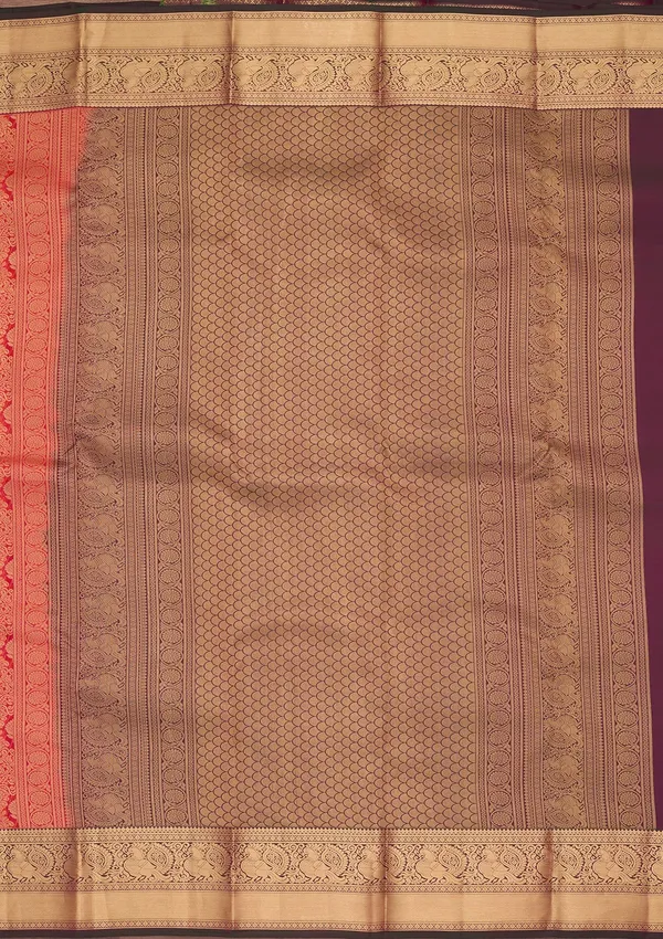 Orange_Kanjivaram_Pure_Silk_Saree