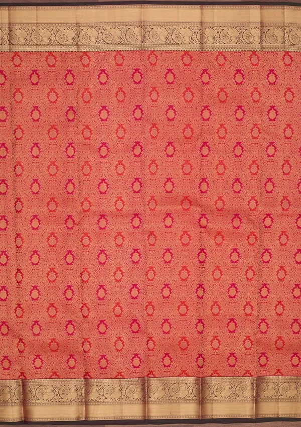 Orange_Kanjivaram_Pure_Silk_Saree