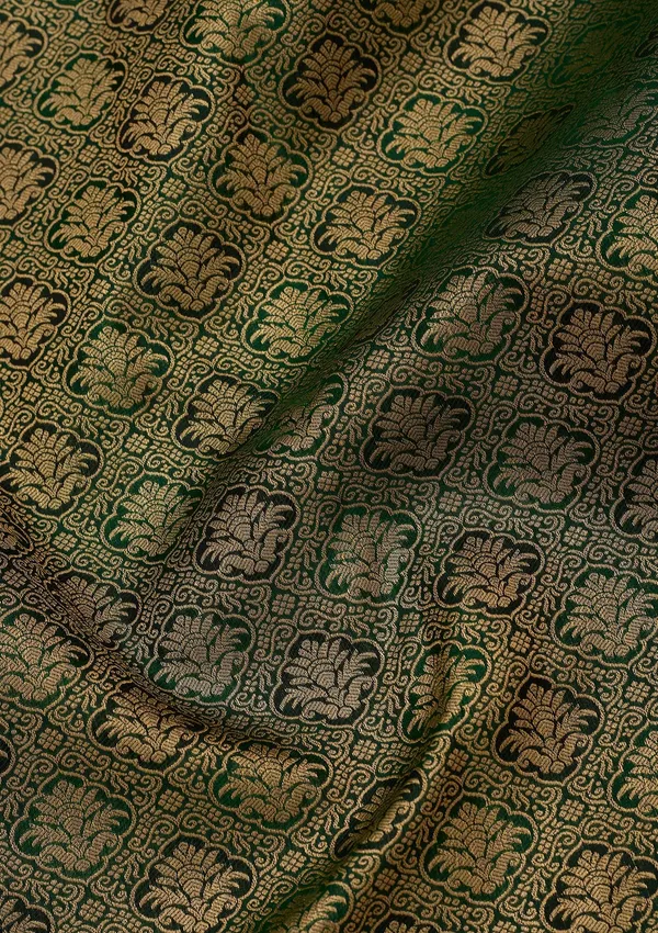 Bottle_Green_Kanjivaram_Pure_Silk_Saree