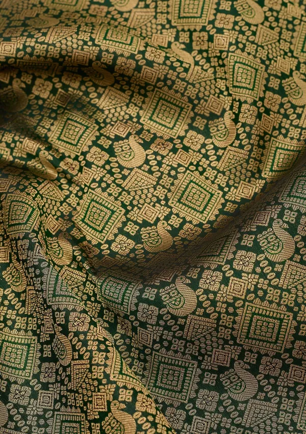 Bottle_Green_Kanjivaram_Pure_Silk_Saree