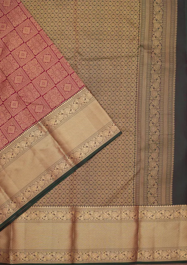Wine_Kanjivaram_Pure_Silk_Saree