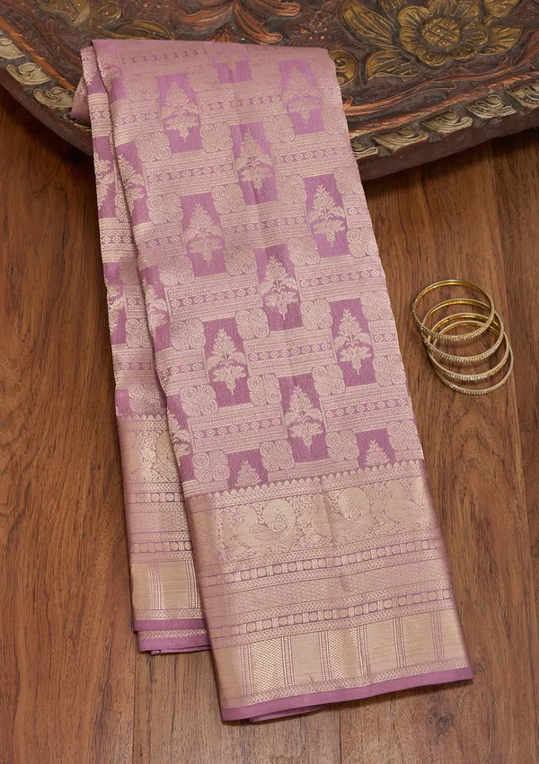 Mauve_Kanjivaram_Pure_Silk_Saree