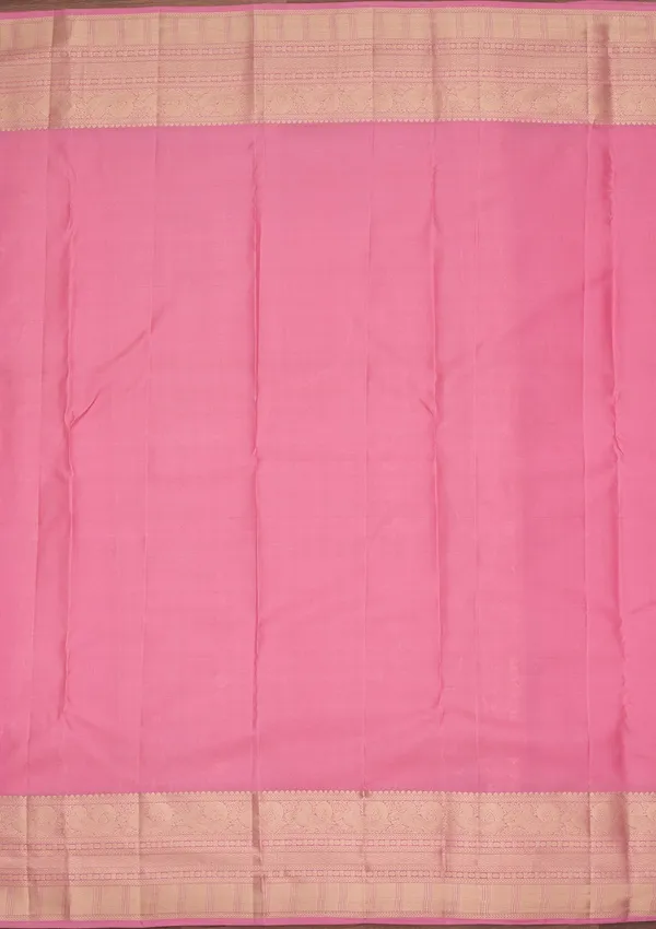 Pink_Silk_Checks_Saree_With_Matching_Blouse_Piece