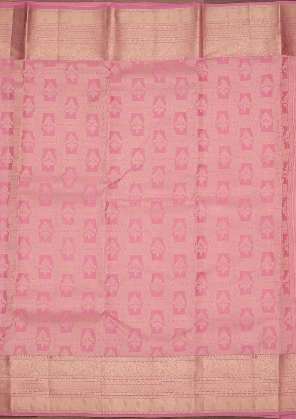 Pink_Silk_Checks_Saree_With_Matching_Blouse_Piece