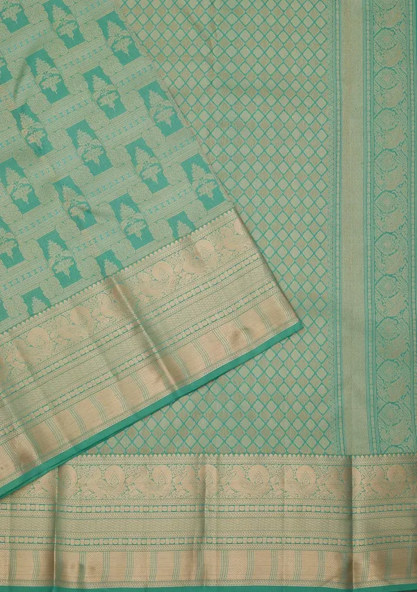 Sea_Green_Kanjivaram_Pure_Silk_Saree