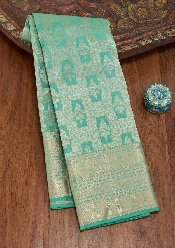 Sea_Green_Kanjivaram_Pure_Silk_Saree