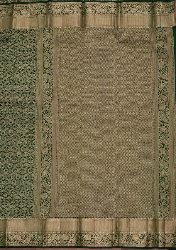 Bottle_Green_Kanjivaram_Pure_Silk_Saree