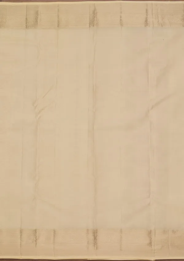 Cream_Silk_Jaal_Saree_With_Matching_Blouse_Piece