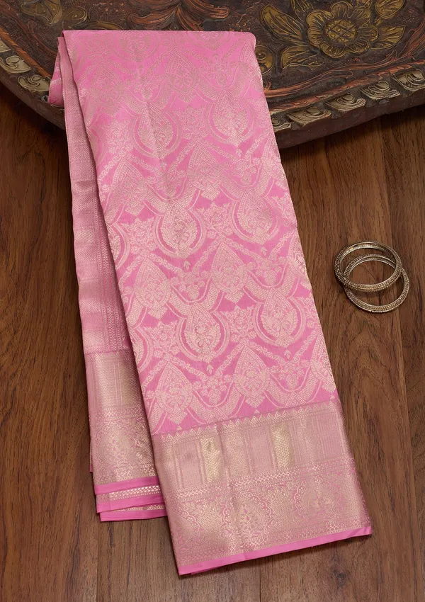 Pink_Kanjivaram_Pure_Silk_Saree