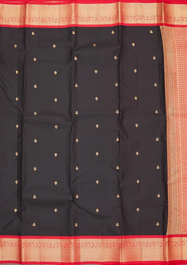 Black_Silk_Buti_Saree_With_Matching_Blouse_Piece