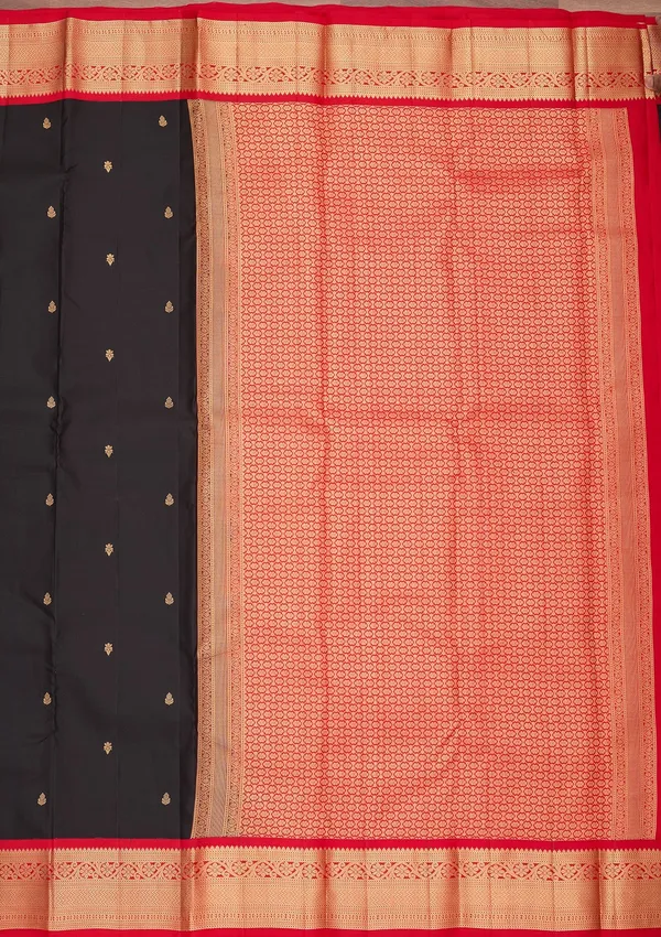 Black_Silk_Buti_Saree_With_Matching_Blouse_Piece