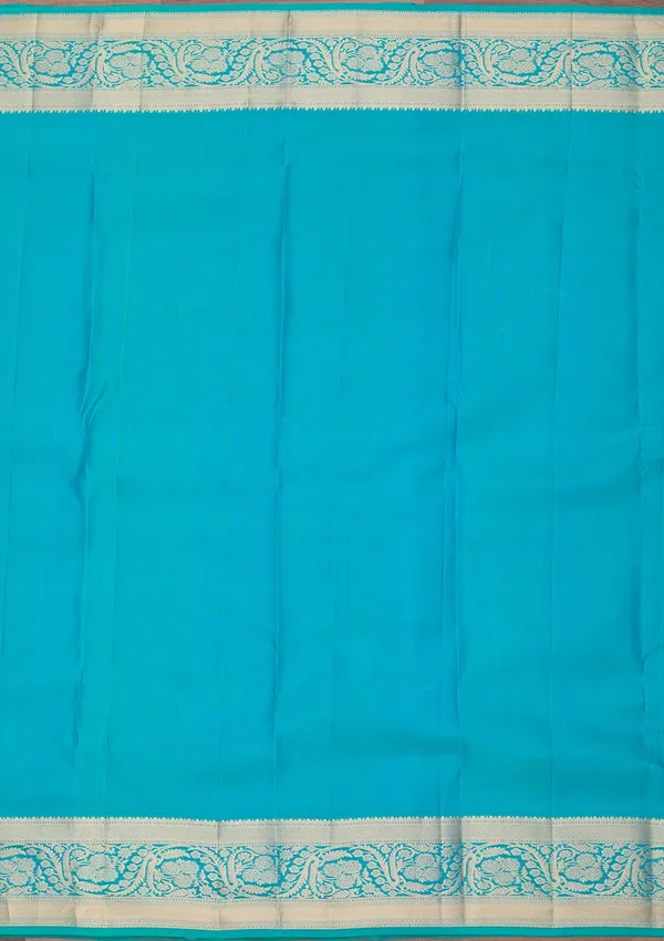 Turquoise_Blue_Kanjivaram_Pure_Silk_Saree