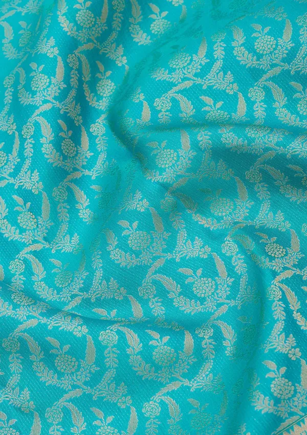 Turquoise_Blue_Kanjivaram_Pure_Silk_Saree
