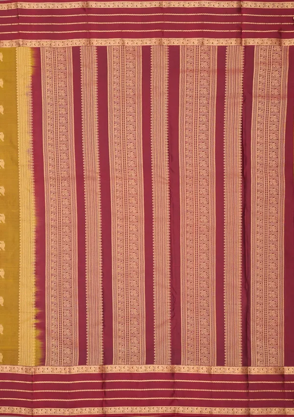 Mehendi_Kanjivaram_Pure_Silk_Saree