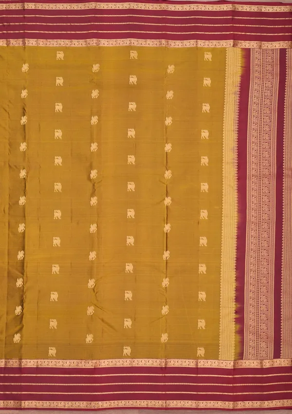 Mehendi_Kanjivaram_Pure_Silk_Saree
