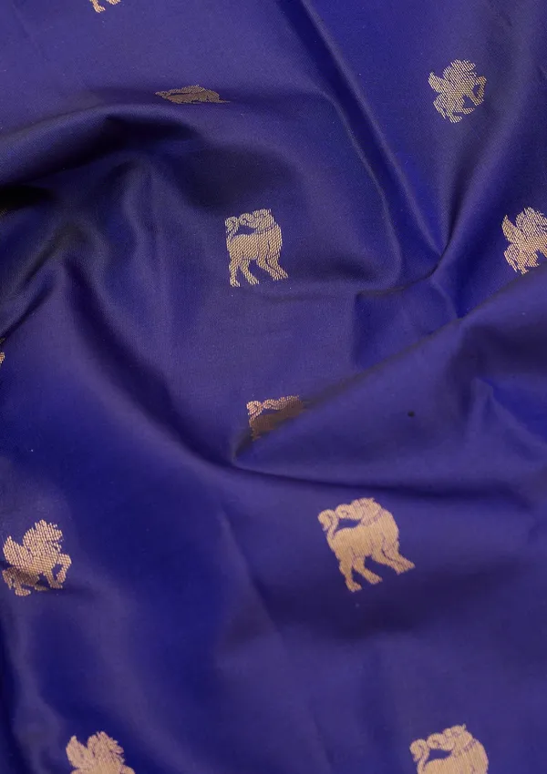 Royal_Blue_Silk_Buti_Saree_With_Matching_Blouse_Piece