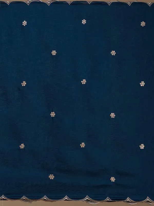 Navy_Blue_Soft_Raw_Silk_Threadwork_Anarkali_Kurta_With_Regular_Pant_And_Dupatta