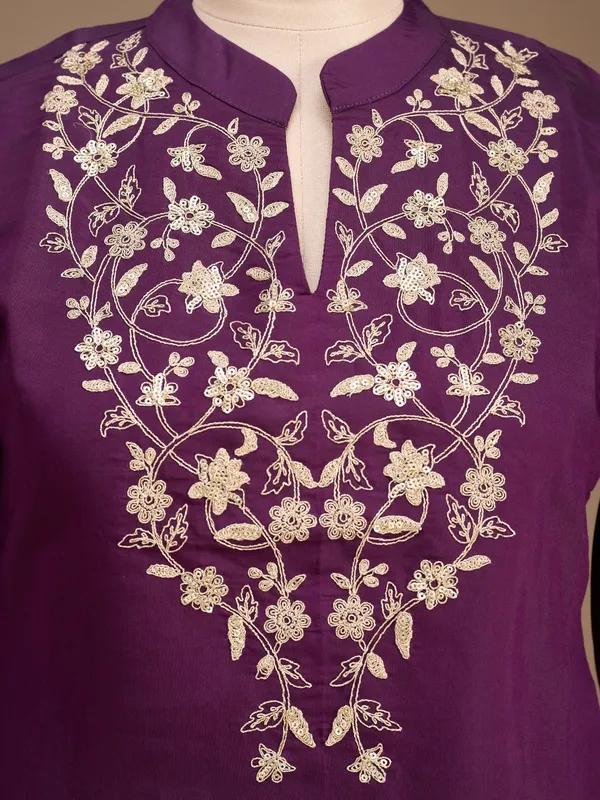 Purple_Art_Silk_Cording_Straight_Kurta_With_Pant_Regular_And_Dupatta