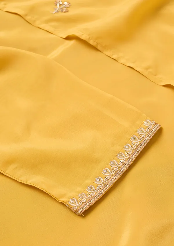 Mustard_Semi_Crepe_Threadwork_Straight_Kurta_With_Pant_Regular_And_Dupatta