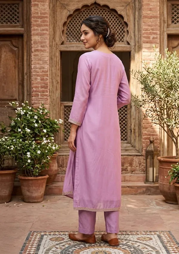 Mauve_Semi_Crepe_Threadwork_Straight_Kurta_With_Pant_Regular_And_Dupatta