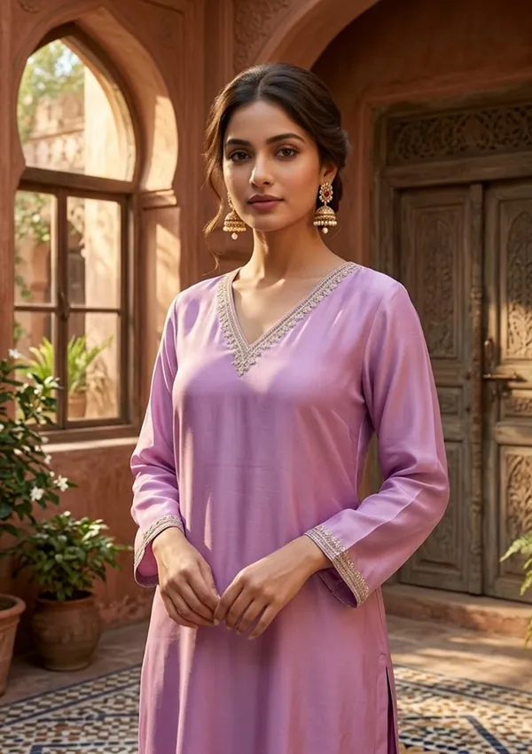 Mauve_Semi_Crepe_Threadwork_Straight_Kurta_With_Pant_Regular_And_Dupatta