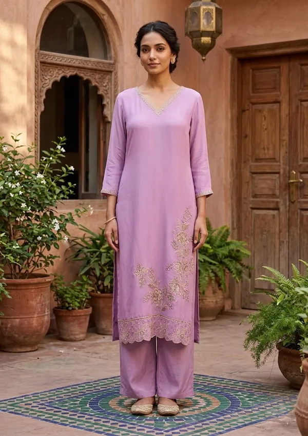 Mauve_Semi_Crepe_Threadwork_Straight_Kurta_With_Pant_Regular_And_Dupatta