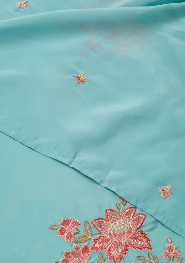 Sky_Blue_Semi_Crepe_Threadwork_Straight_Kurta_With_Pant_Regular_And_Dupatta