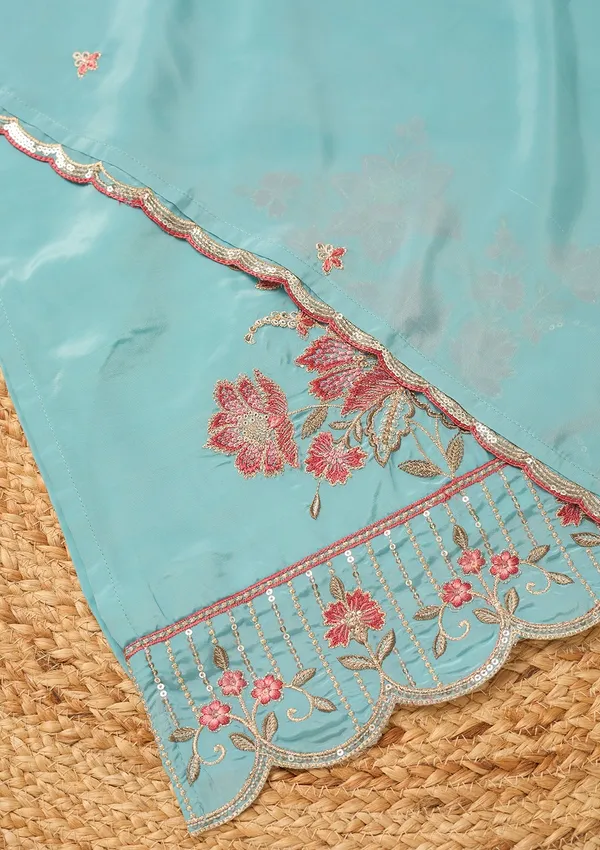 Sky_Blue_Semi_Crepe_Threadwork_Straight_Kurta_With_Pant_Regular_And_Dupatta