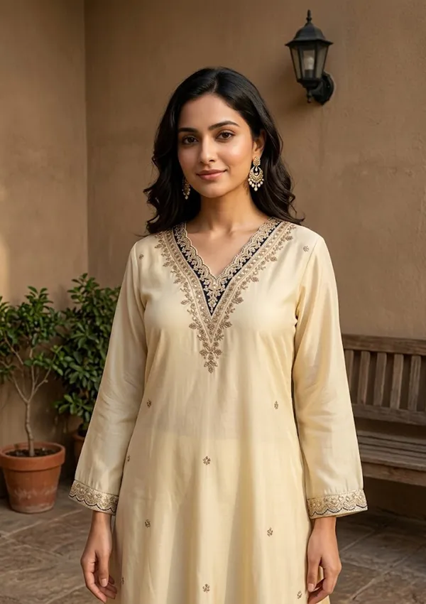 Cream_Semi_Crepe_Gold_Zariwork_Straight_Kurta_With_Pant_Regular_And_Dupatta