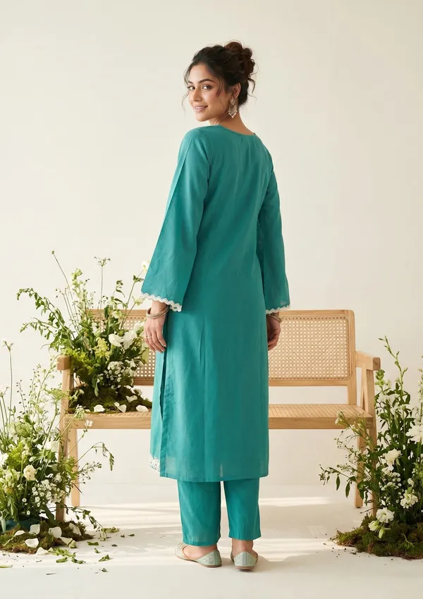 Sky_Blue_Chanderi_Threadwork_Straight_Kurta_With_Pant_Regular_And_Dupatta
