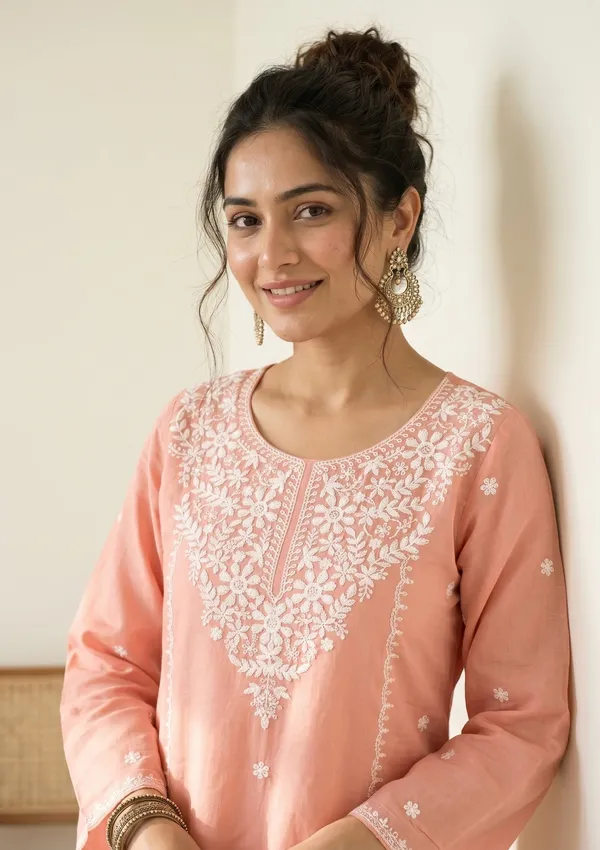 Peach_Soft_Raw_Silk_Threadwork_Straight_Kurta_With_Pant_Regular_And_Dupatta
