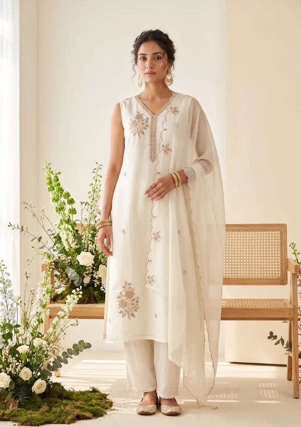 Off_White_Chanderi_Gold_Zariwork_Straight_Kurta_With_Pant_Regular_And_Dupatta