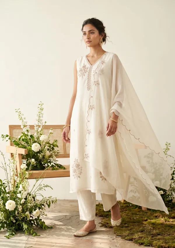 Off_White_Chanderi_Gold_Zariwork_Straight_Kurta_With_Pant_Regular_And_Dupatta